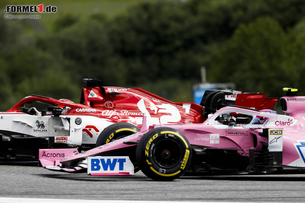Foto zur News: Kimi Räikkönen (Alfa Romeo) und Lance Stroll (Racing Point)