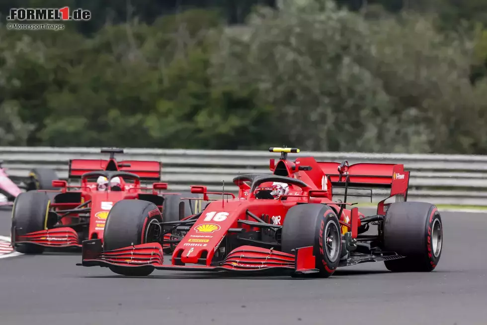 Foto zur News: Charles Leclerc (Ferrari) und Sebastian Vettel (Ferrari)