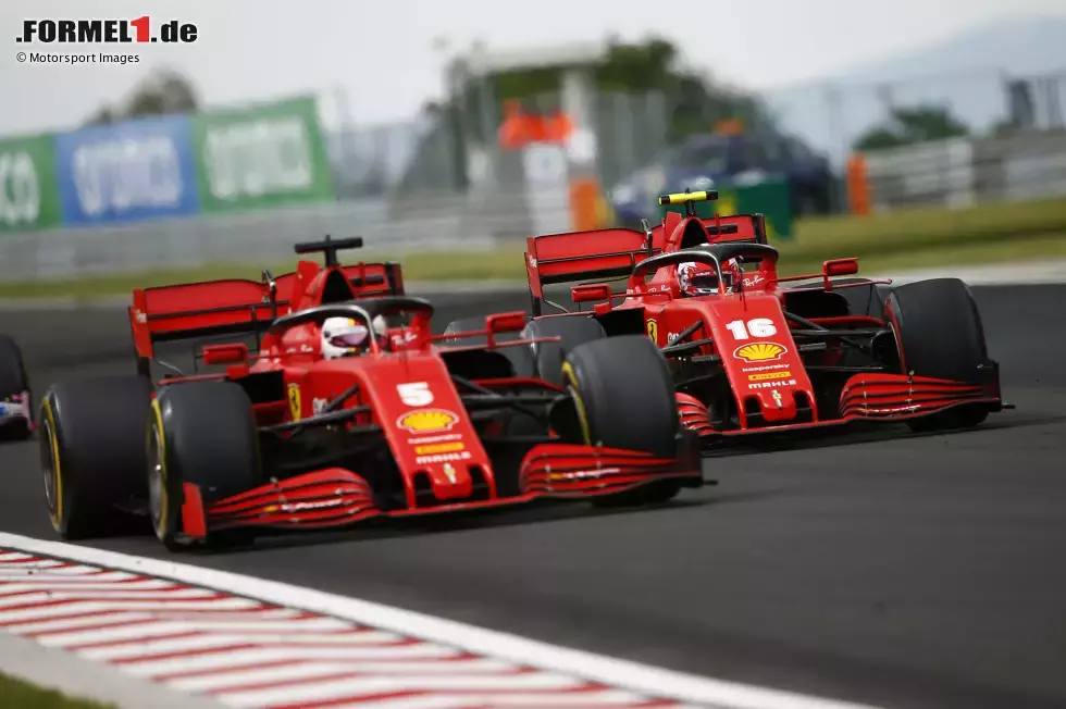 Foto zur News: Sebastian Vettel (Ferrari) und Charles Leclerc (Ferrari)