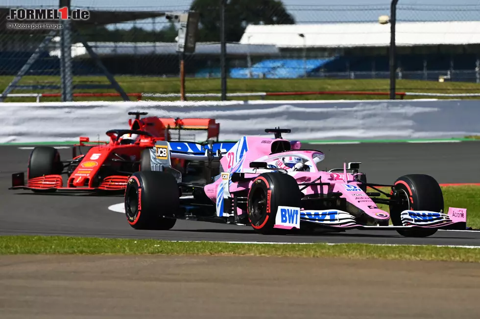 Foto zur News: Nico Hülkenberg (Racing Point) und Sebastian Vettel (Ferrari)