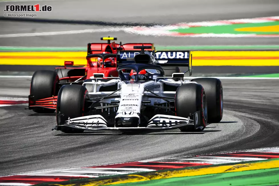 Foto zur News: Daniil Kwjat (AlphaTauri) und Charles Leclerc (Ferrari)