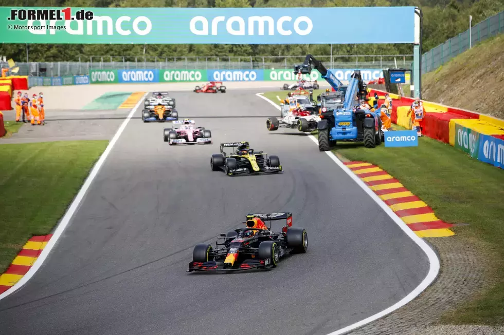 Foto zur News: Alexander Albon (Red Bull), Esteban Ocon (Renault), Lance Stroll (Racing Point), Lando Norris (McLaren), Antonio Giovinazzi (Alfa Romeo) und George Russell (Williams)