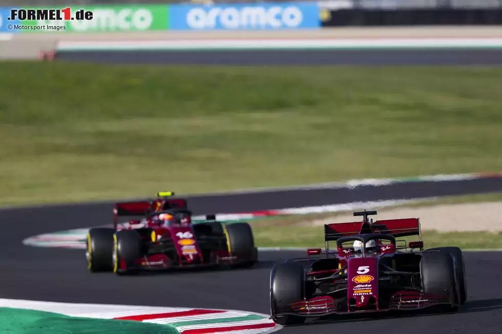 Foto zur News: Sebastian Vettel (Ferrari) und Charles Leclerc (Ferrari)