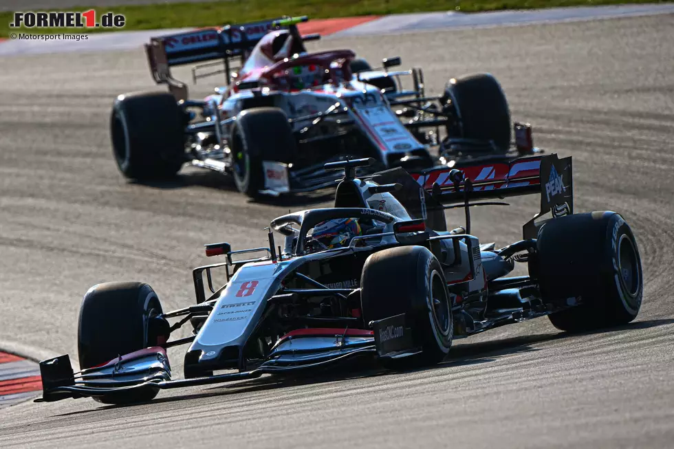 Foto zur News: Romain Grosjean (Haas) und Antonio Giovinazzi (Alfa Romeo)