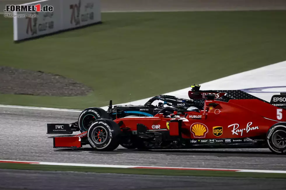 Foto zur News: Valtteri Bottas (Mercedes) und Sebastian Vettel (Ferrari)