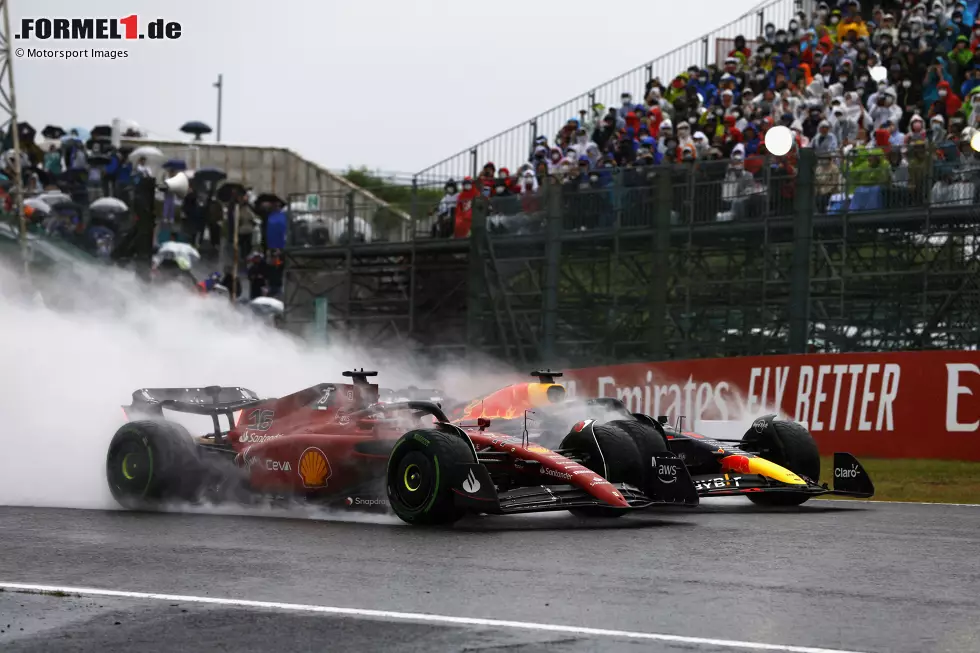 Foto zur News: Charles Leclerc (Ferrari) und Max Verstappen (Red Bull)