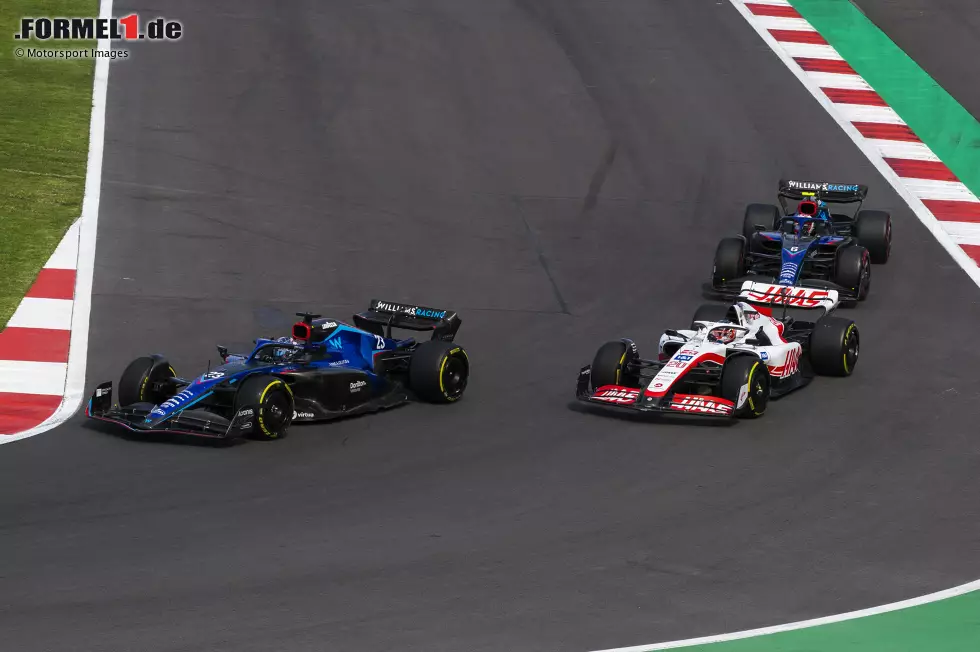 Foto zur News: Alexander Albon (Williams), Kevin Magnussen (Haas) und Nicholas Latifi (Williams)