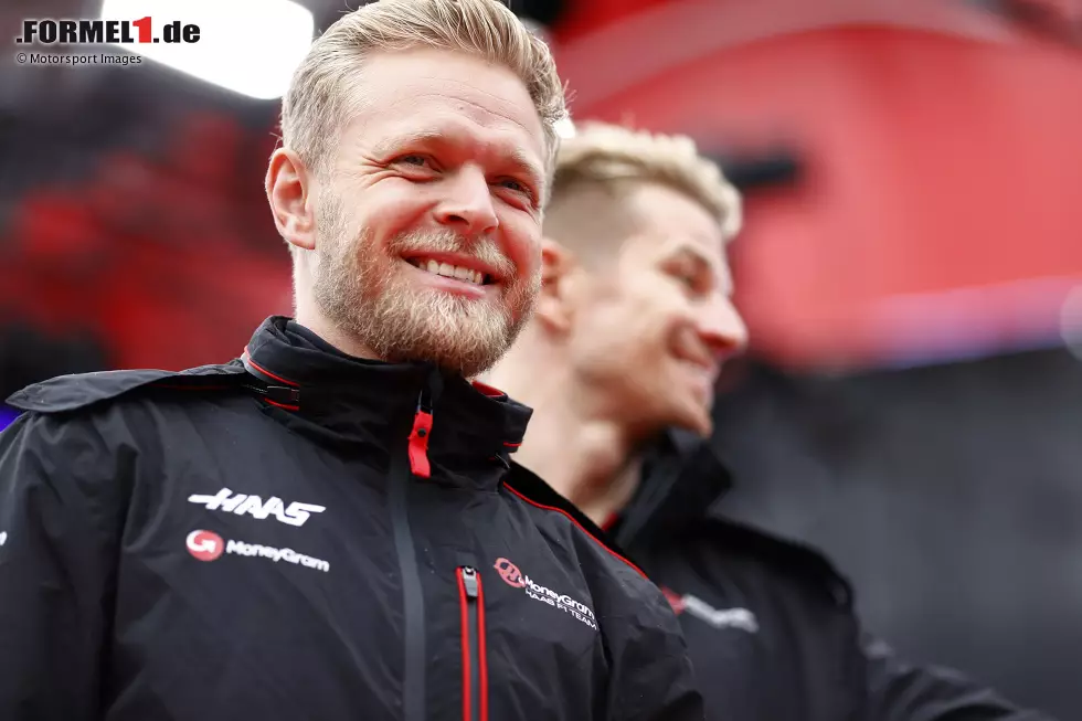 Foto zur News: Kevin Magnussen (Haas) und Nico Hülkenberg (Haas)