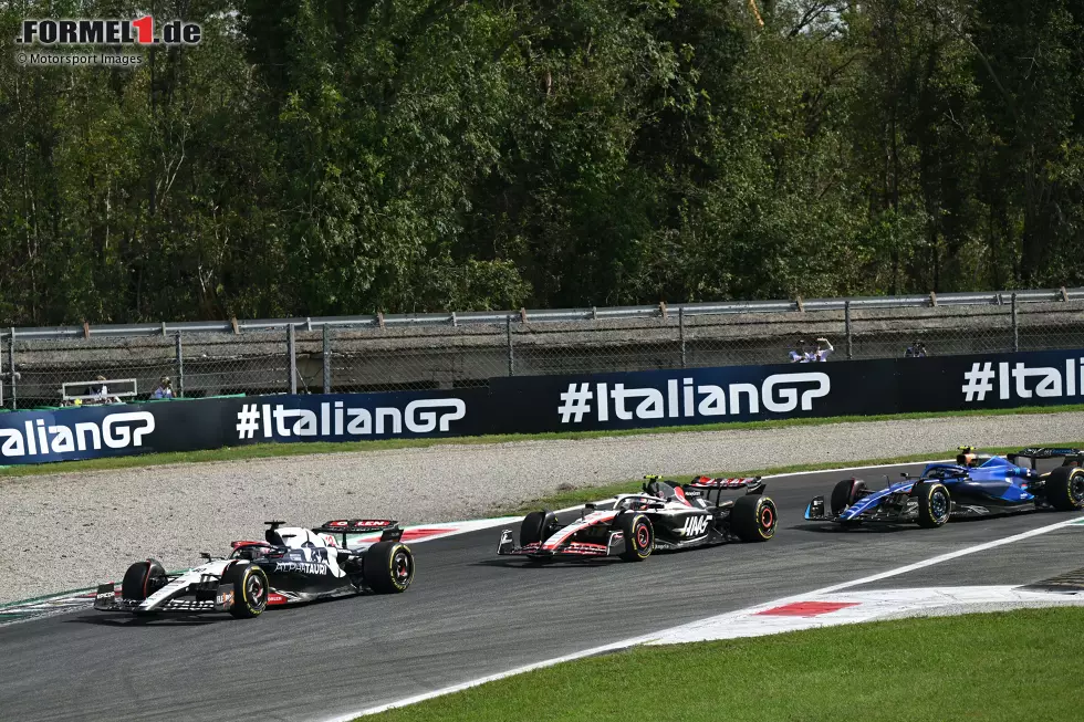 Foto zur News: Liam Lawson (AlphaTauri), Nico Hülkenberg (Haas) und Logan Sargeant (Williams)