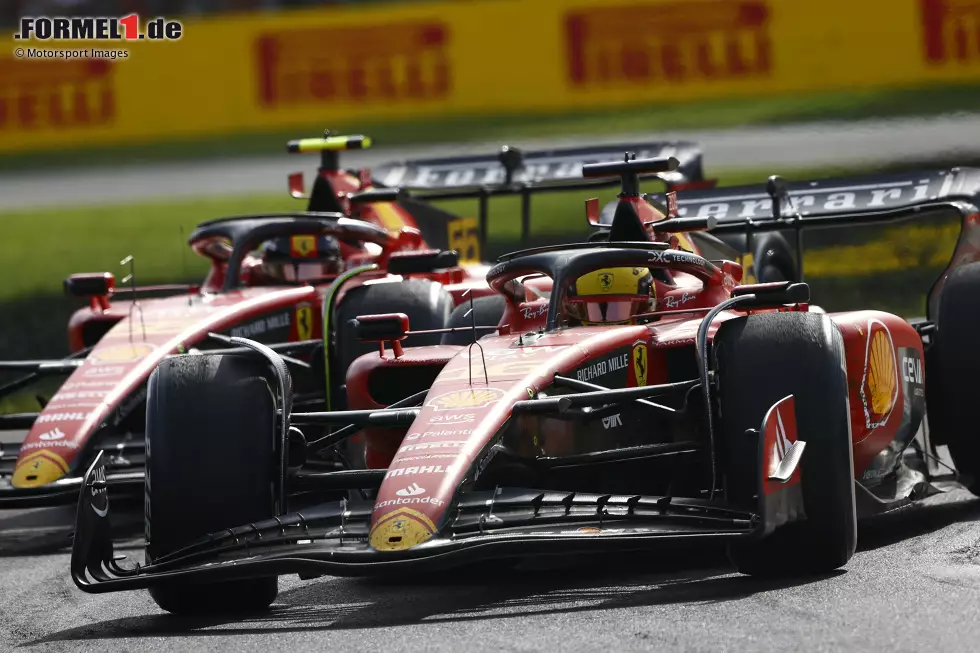 Foto zur News: Charles Leclerc (Ferrari) und Carlos Sainz (Ferrari)