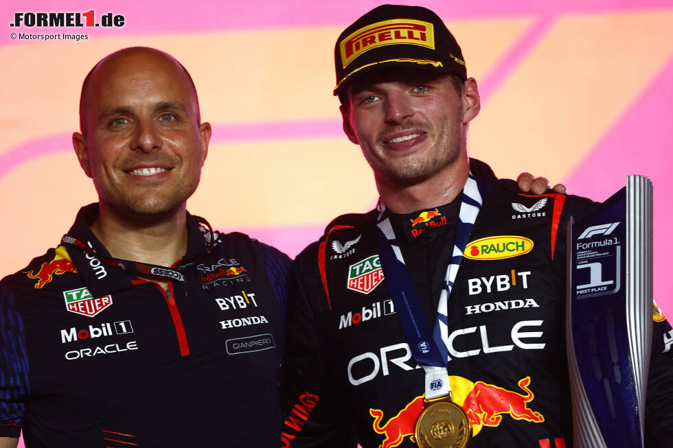 Foto zur News: Max Verstappen (Red Bull) mit Renningenieur Gianpiero Lambiase