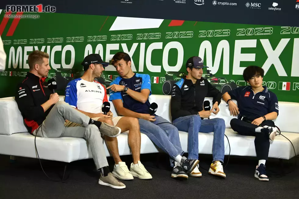 Foto zur News: Alexander Albon (Williams), Nico Hülkenberg (Haas), Pierre Gasly (Alpine), Esteban Ocon (Alpine) und Yuki Tsunoda (AlphaTauri)