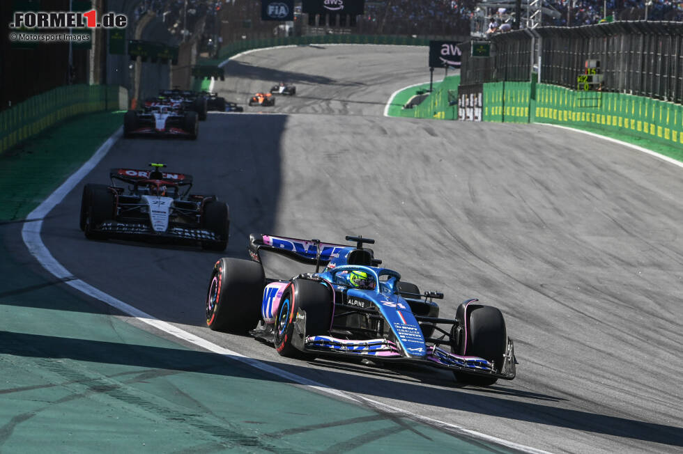 Foto zur News: Esteban Ocon (Alpine), Yuki Tsunoda (AlphaTauri) und Nico Hülkenberg (Haas)