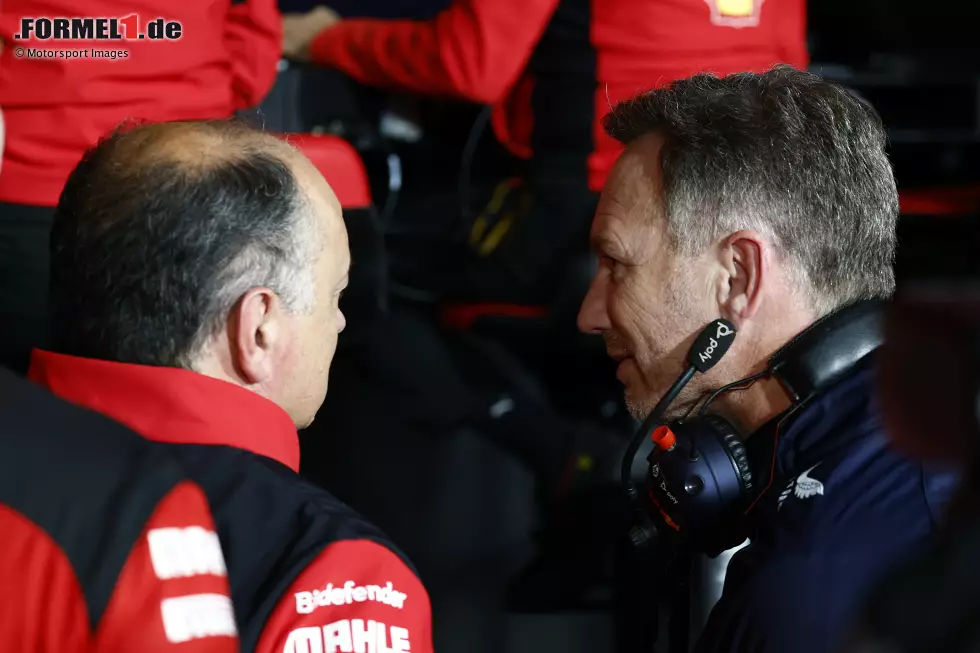 Foto zur News: Frederic Vasseur (Ferrari) und Christian Horner (Red Bull)