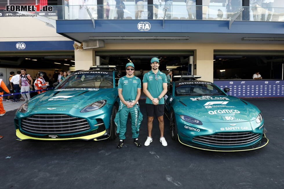 Foto zur News: Lance Stroll (Aston Martin) und Fernando Alonso (Aston Martin)