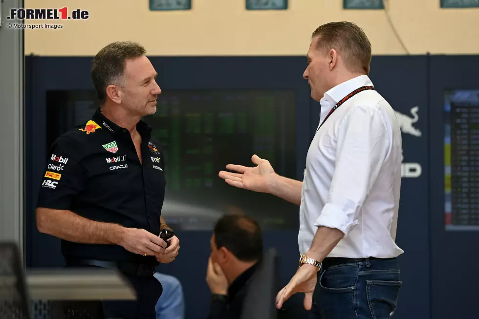 Foto zur News: Christian Horner (Red Bull) und Jos Verstappen