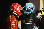 Foto zur News: Charles Leclerc (Ferrari) und George Russell (Mercedes)