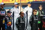 Foto zur News: Guanyu Zhou (Sauber), Pierre Gasly (Alpine), Logan Sargeant (Williams), Max Verstappen (Red Bull), Lewis Hamilton (Mercedes) und George Russell (Mercedes)