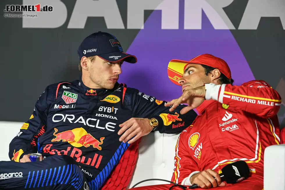 Foto zur News: Max Verstappen (Red Bull) und Carlos Sainz (Ferrari)