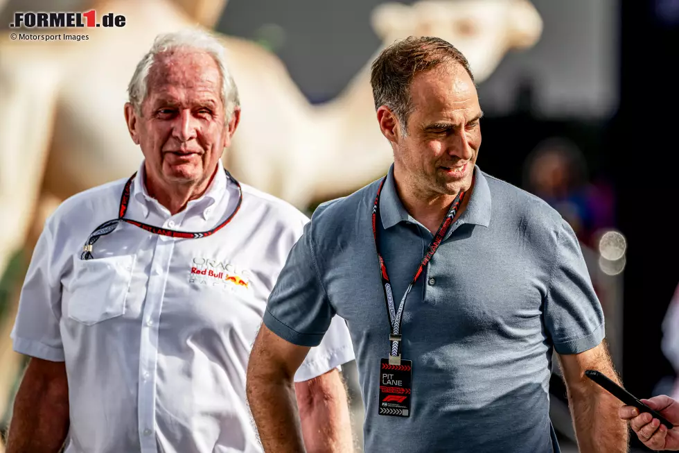 Foto zur News: Helmut Marko mit Oliver Mintzlaff (Red Bull)