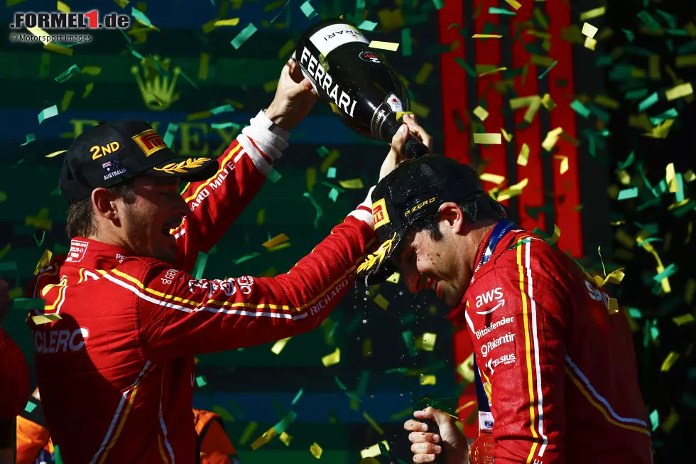 Foto zur News: Charles Leclerc (Ferrari) und Carlos Sainz (Ferrari)