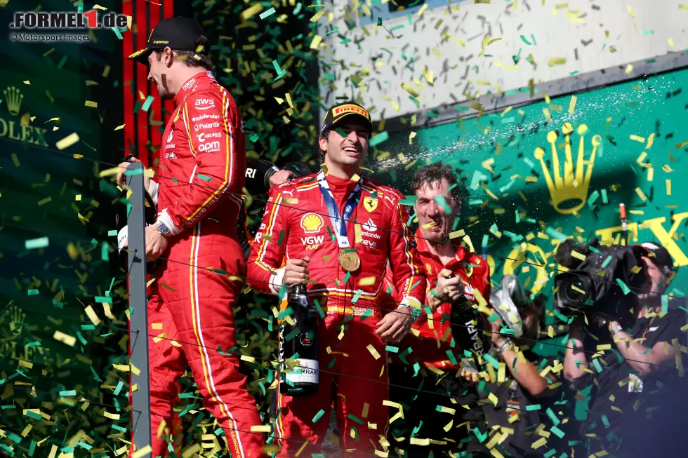 Foto zur News: Charles Leclerc (Ferrari) und Carlos Sainz (Ferrari)