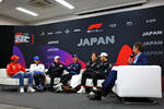 Foto zur News: Alexander Albon (Williams), Carlos Sainz (Ferrari), Yuki Tsunoda (Racing Bulls), Max Verstappen (Red Bull), George Russell (Mercedes) und Pierre Gasly (Alpine)