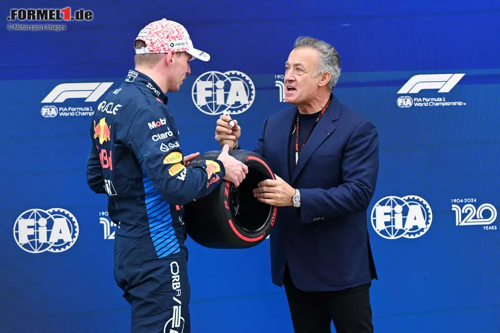 Foto zur News: Max Verstappen (Red Bull) und Jean Alesi