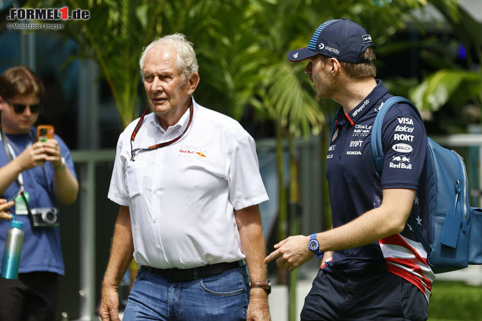 Foto zur News: Max Verstappen (Red Bull) und Helmut Marko