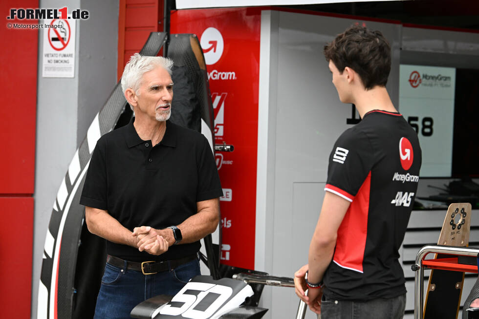 Foto zur News: Oliver Bearman und Damon Hill