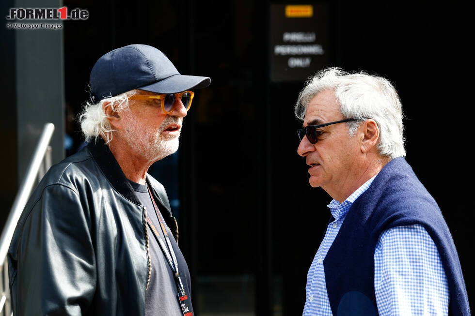 Foto zur News: Flavio Briatore und Carlos Sainz (Ferrari)