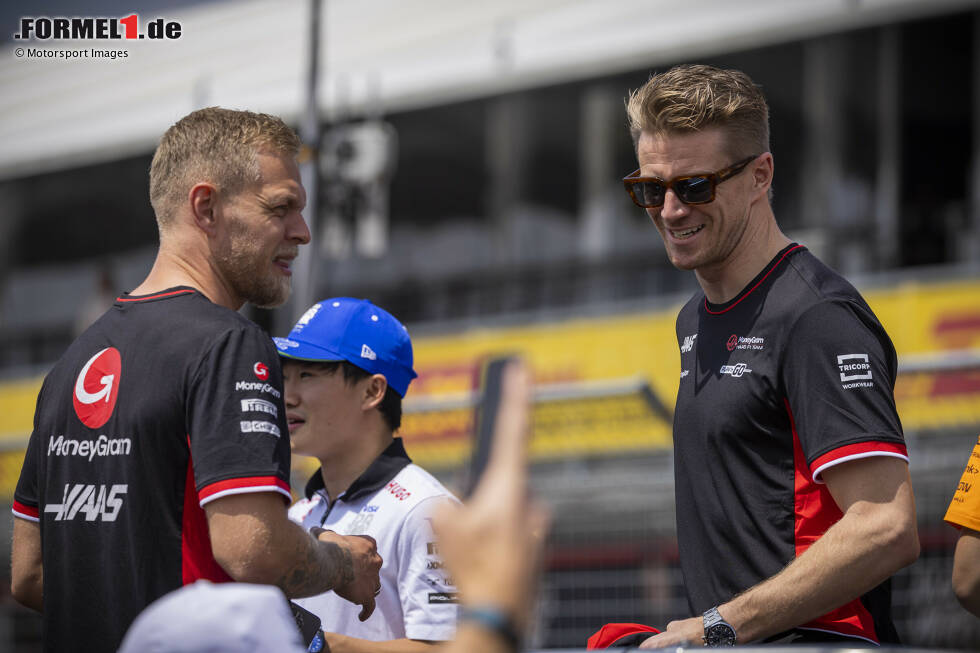 Foto zur News: Kevin Magnussen (Haas) und Nico Hülkenberg (Haas)