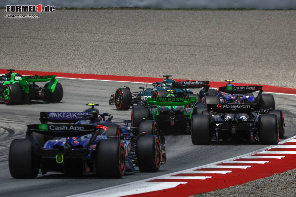 Foto zur News: Guanyu Zhou (Sauber), Valtteri Bottas (Sauber), Lance Stroll (Aston Martin), Yuki Tsunoda (Racing Bulls), Kevin Magnussen (Haas), Logan Sargeant (Williams) und Daniel Ricciardo (Racing Bulls)