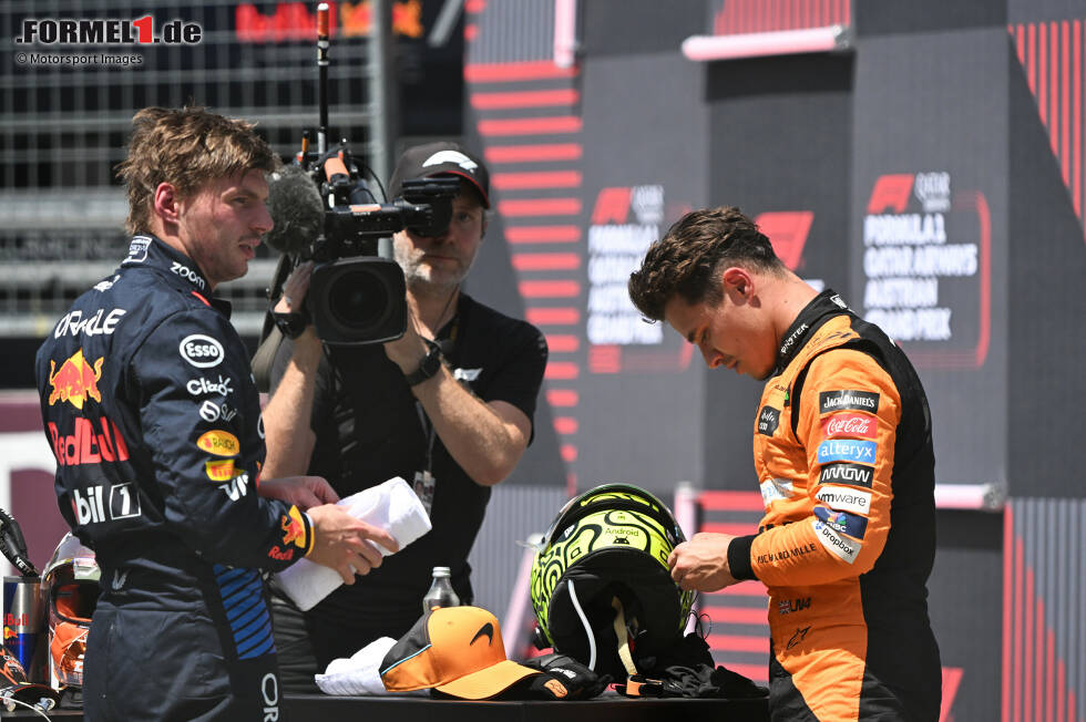 Foto zur News: Lando Norris (McLaren) und Max Verstappen (Red Bull)