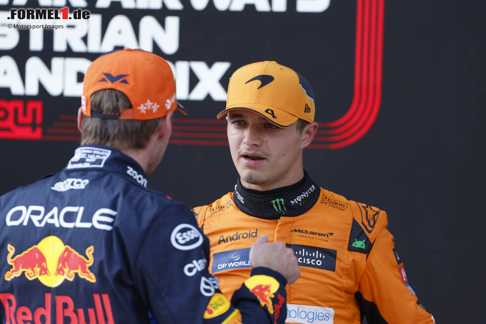 Foto zur News: Max Verstappen (Red Bull) und Lando Norris (McLaren)