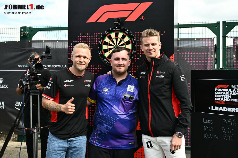 Foto zur News: Kevin Magnussen (Haas) und Nico Hülkenberg (Haas)