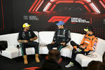 Foto zur News: Lewis Hamilton (Mercedes), George Russell (Mercedes) und Lando Norris (McLaren)