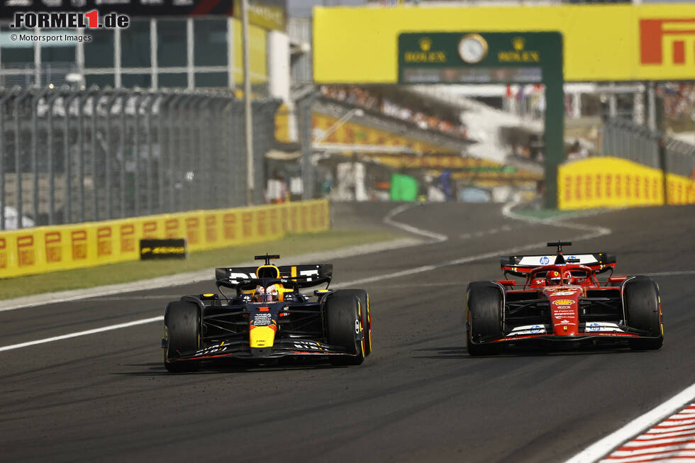 Foto zur News: Max Verstappen (Red Bull) und Charles Leclerc (Ferrari)