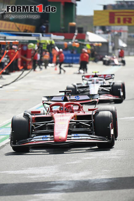 Foto zur News: Charles Leclerc (Ferrari) und Nico Hülkenberg (Haas)