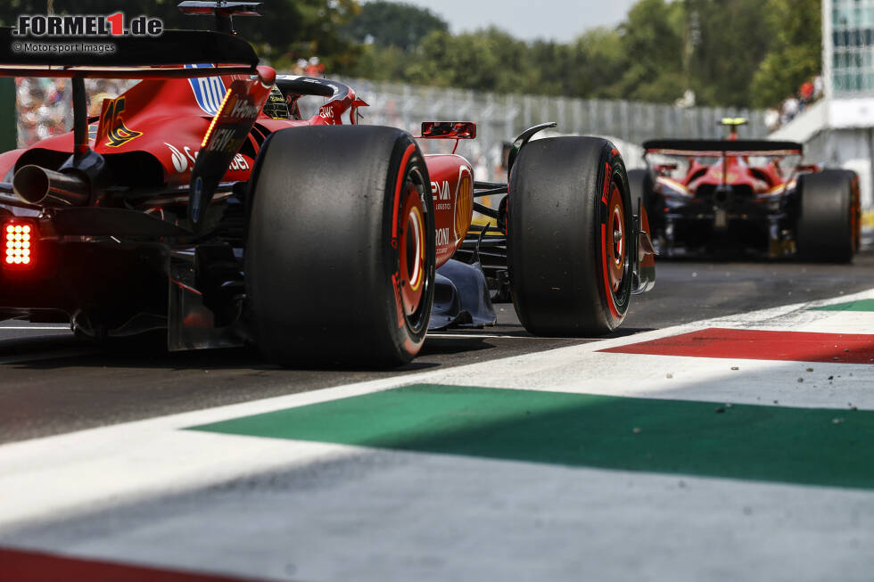 Foto zur News: Carlos Sainz (Ferrari) und Charles Leclerc (Ferrari)