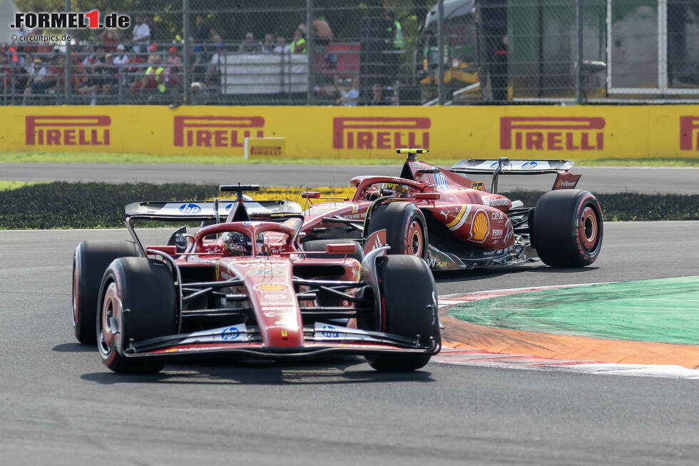 Foto zur News: Charles Leclerc (Ferrari) und Carlos Sainz (Ferrari)