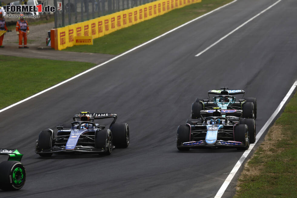 Foto zur News: Franco Colapinto (Williams), Pierre Gasly (Alpine) und Lance Stroll (Aston Martin)