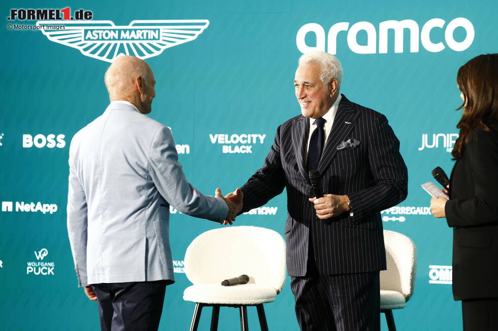 Foto zur News: Adrian Newey mit Lawrence Stroll (Aston Martin)