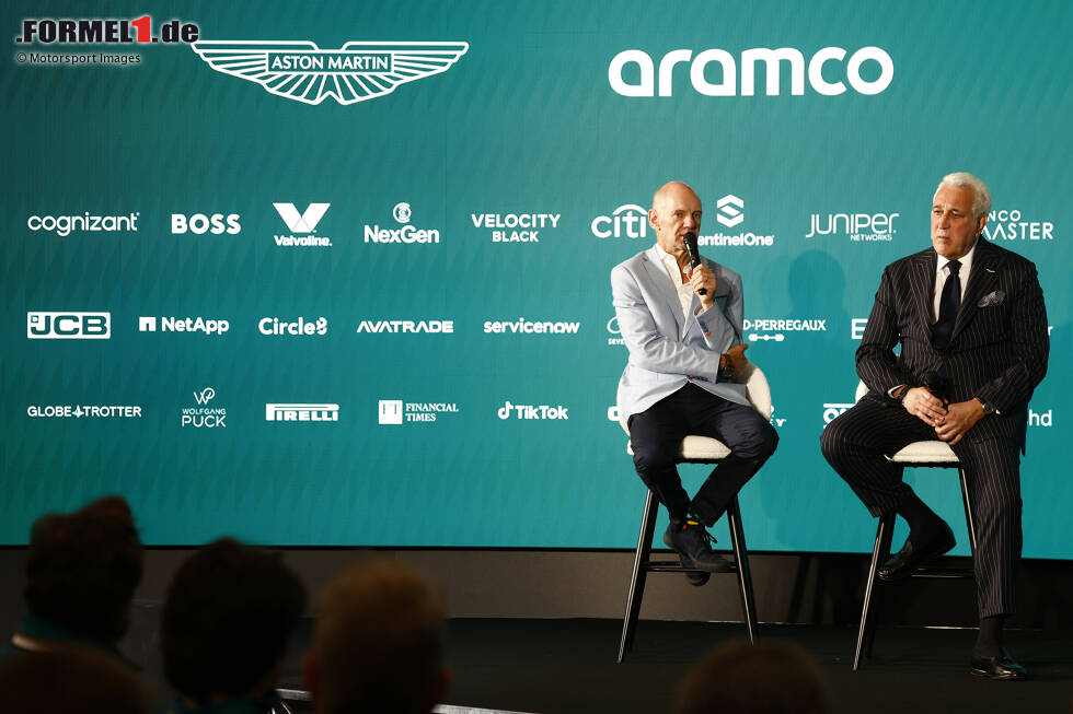 Foto zur News: Adrian Newey mit Lawrence Stroll (Aston Martin)