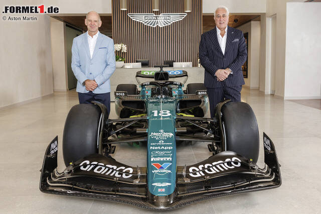 Foto zur News: Adrian Newey mit Lawrence Stroll (Aston Martin)