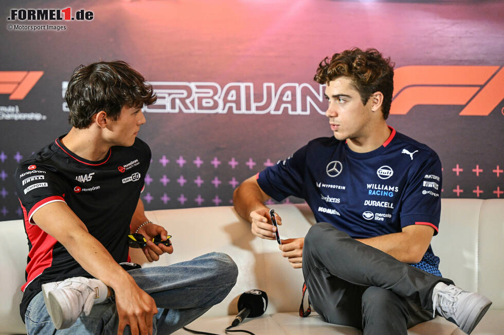 Foto zur News: Oliver Bearman (Haas) und Franco Colapinto (Williams)