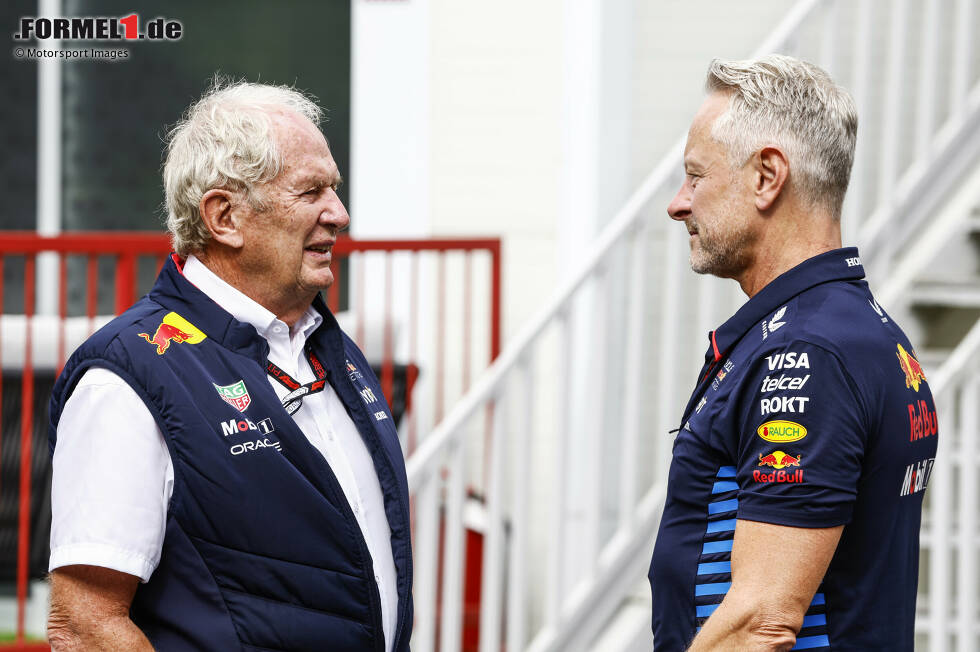 Foto zur News: Helmut Marko mit Jonathan Wheatley (Red Bull)