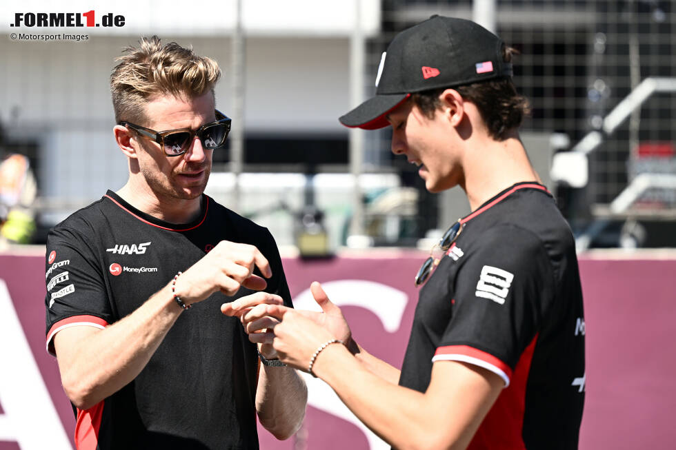 Foto zur News: Nico Hülkenberg (Haas) und Oliver Bearman (Haas)