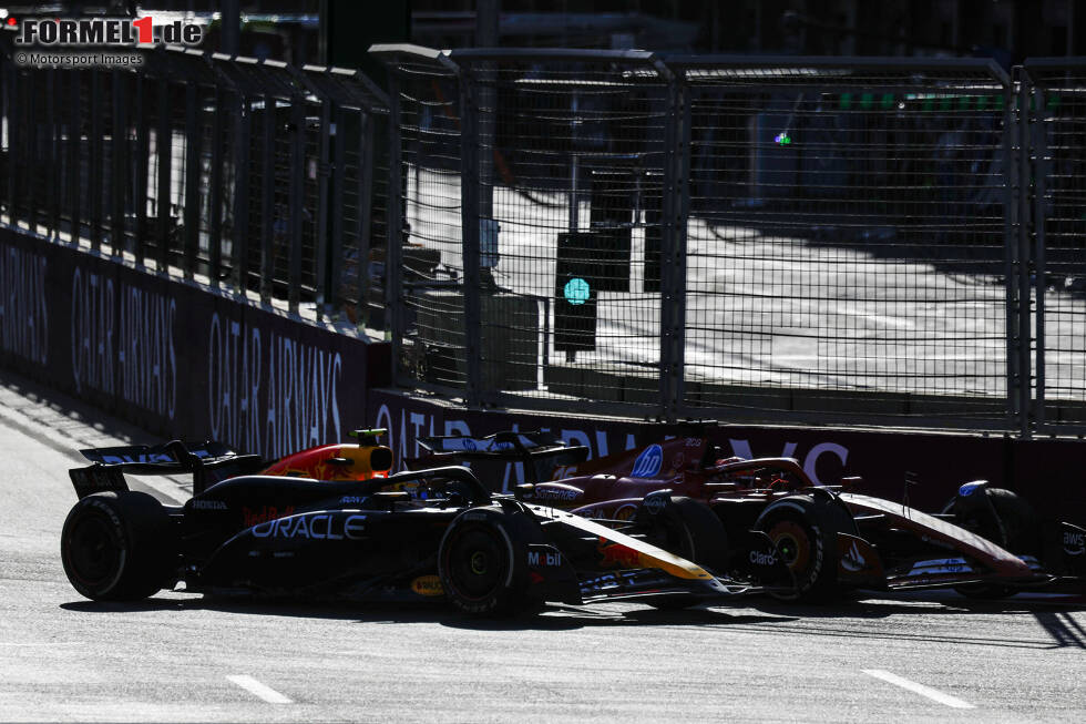 Foto zur News: Sergio Perez (Red Bull) und Charles Leclerc (Ferrari)