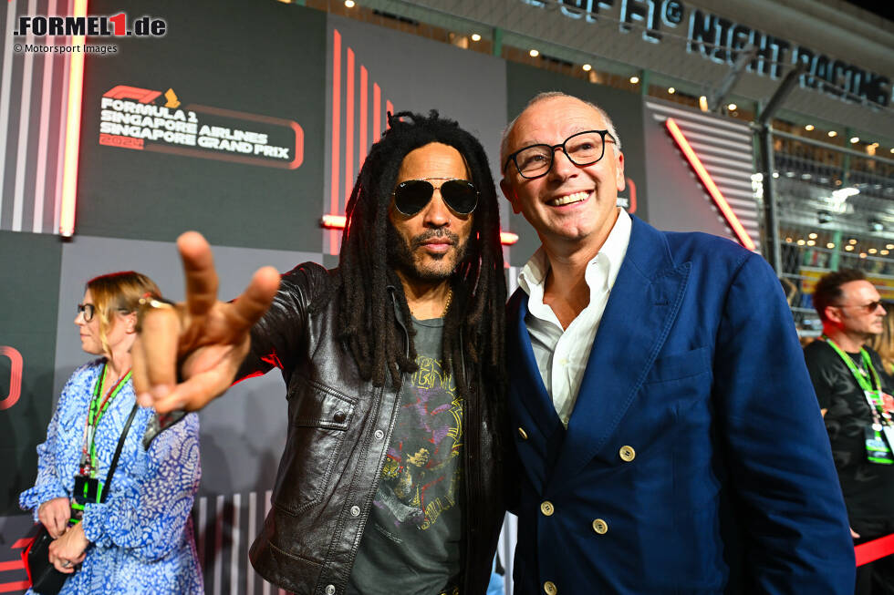 Foto zur News: Lenny Kravitz und Stefano Domenicali